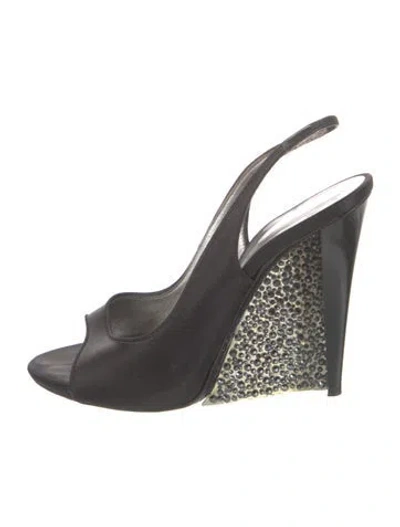 Pre-owned Casadei Satin Slingback Pumps In Multi
