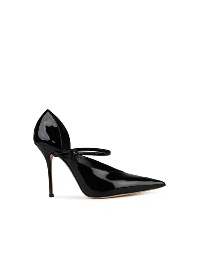 CASADEI SCARLET BLACK SHINY LEATHER PUMPS