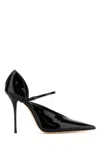 Casadei Scarlet Jolly Patent Leather Pointed Toe Pumps In Black