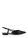 CASADEI BLACK SLINGBACK WITH STRAPS IN LEATHER WOMAN