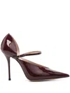 Casadei 100mm Scarlet Jolly Leather Pumps In Red