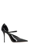 Casadei Scarlet Jolly Patent Leather Pointed Toe Pumps In Black