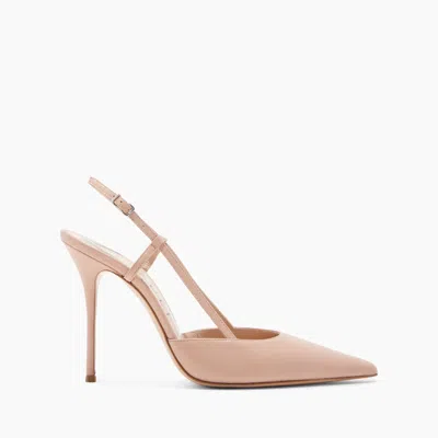 Casadei Scarlet Leather Slingback - Woman Pumps And Slingback Rosè 39