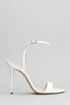 Casadei Scarlet Sandals In White Patent Leather In White