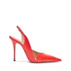 CASADEI CASADEI SCARLET SLINGBACK PATENT LEATHER - WOMAN PUMPS AND SLINGBACK CORALFLAME 38