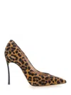 Casadei Leopard Print Slip-on Pumps In Animal Print