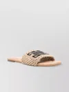 Casadei Segmented Sole Open Toe Flat Sandals In Neutral