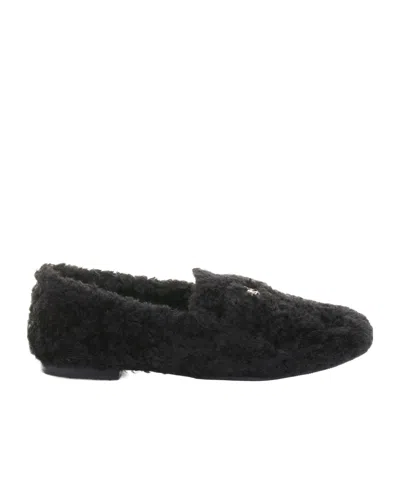 CASADEI SHEARLING SLIP-ON LOAFERS