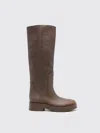 Casadei Status Knee-high Leather Boots In Taubengrau