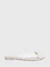 Casadei White Glitter Sandals In White