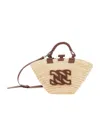 Casadei Brown Tote Bag With Removable Shoulder Strap And Logo Embroidery On The Front In Nude