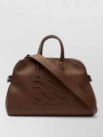 Casadei Shoulder Bag Textured Leather Top Handles Strap