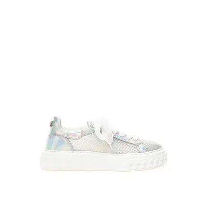 Casadei Eco Leather Women's Sneakers In Silver