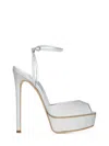 Casadei 140mm Flora Jolly Sandals In Silver