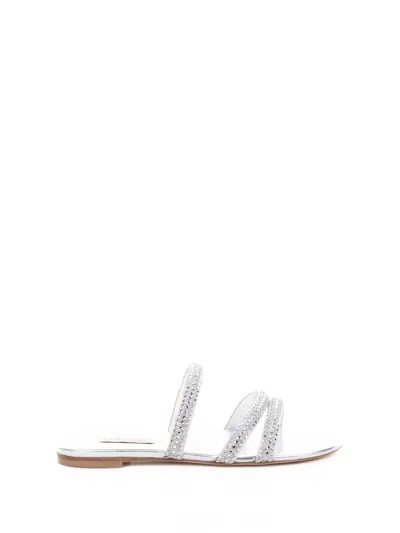 Casadei Silver Glitter Slipper