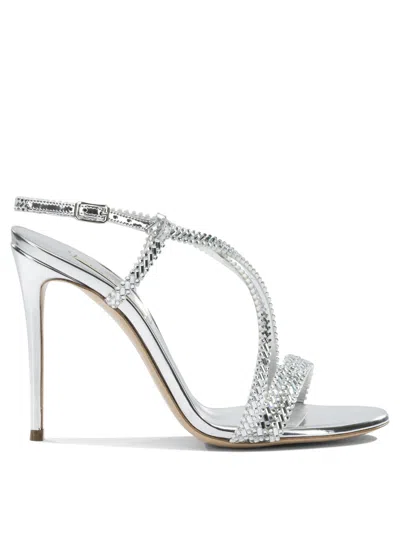 Casadei Silver Leather Sandals