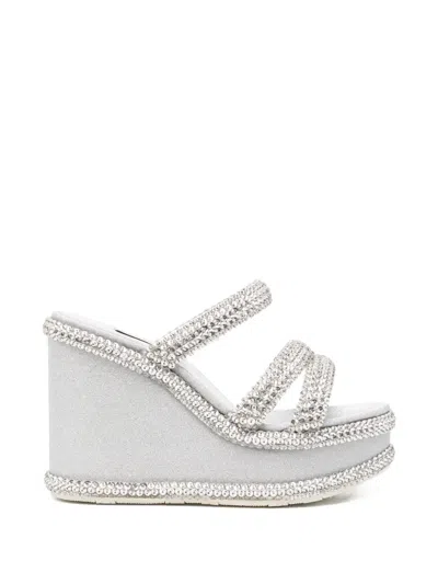 Casadei Sirio Crystal-embellished Sandals In White