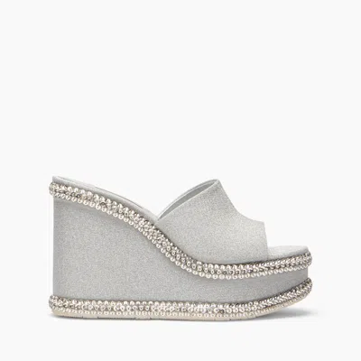 Casadei Sirio Wedge - Woman Wedges And Slides Silver In Gray