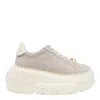 Casadei Platform Sneakers With Textured Upper In Multi