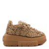 Casadei Low Top Sneakers Platform Sole In Brown