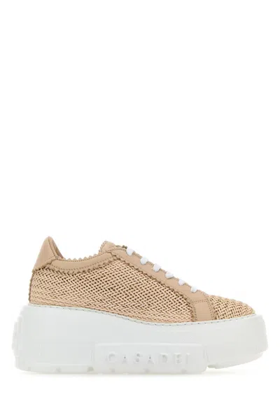 Casadei Nexus Hanoi Sneakers With Contrasting Platform Sole In Beige