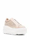 Casadei Nexus Hanoi Womans Platform Sneakers In Beige