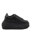 Casadei Low Top Platform Sneakers In Black