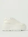 Casadei Nexus Net Salento Leather Low Top Sneakers In White