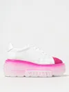 Casadei Nexus Lace-up Platform Sneakers In White