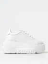 Casadei Chunky Sole Leather Sneakers In Weiss