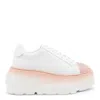 Casadei Low Top Sneakers With Contrast Platform Sole In White