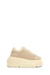 Casadei Stylish Platform Sneakers Round Toe In Neutral