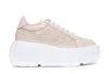 Casadei Leather Interwoven-detail Sneakers In Pink