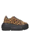 Casadei Round-toe Low-top Casual Shoes In Animal Print