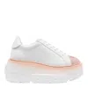Casadei Low Top Sneakers With Contrast Platform Sole In White
