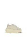 Casadei Low Top Sneakers With Embellished Platform Sole In White