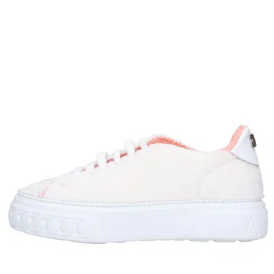 Casadei Sneakers White In Bianco Chiari E Naturali