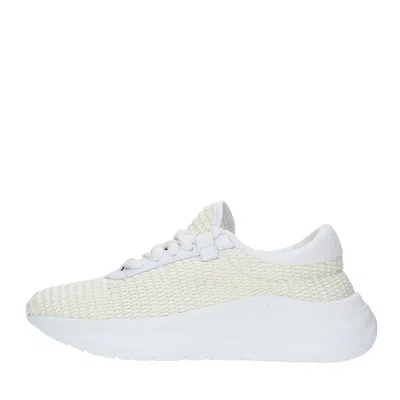 Casadei Sneakers White In Bianco Chiari E Naturali