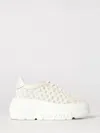 Casadei Nexus Wedge Sneakers In Woven Polyurethane In Multi