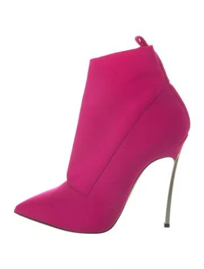 Pre-owned Casadei Sock Boots In Pink