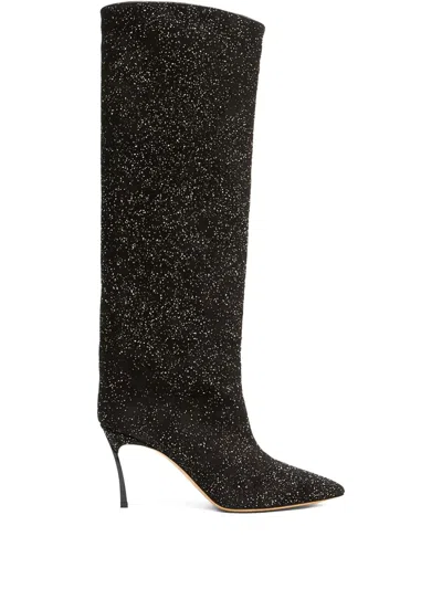 Casadei Stiletto-heel Pointed-toe Boots In Black