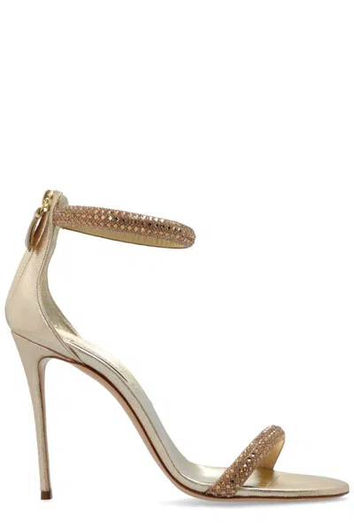 Casadei 115ml Stratosphere Sandals In Gold
