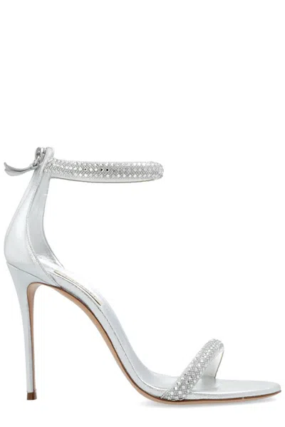 Casadei 110mm Leather Pumps In Silver