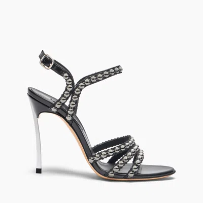 Casadei Studsway Blade - Woman Sandals Black 40