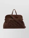 Casadei Stylish Suede Shoulder Bags With Top Handle In Brown