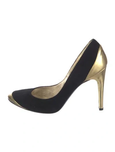 Pre-owned Casadei Suede Beaded Accents Pumps In Blue