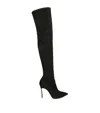 Casadei Suede Blade Over-the-knee Boots 100 In Black