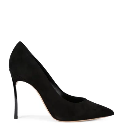 Casadei Suede Blade Pumps 105 In Black