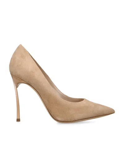 Casadei Suede Blade Pumps 105 In Brown