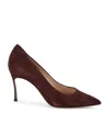 Casadei Suede Blade Pumps 80 In Brown